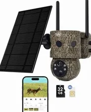 Trail Camera 180°Automatic Intrusion Detection and 360°Panoramic 4G LTE Cellul
