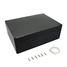 LeMotech ABS Plastic Electrical Project 10.4" x 7.2" x 3.7", Black (1 pack)