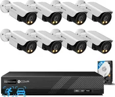 8CH 5MP Security Camera System with 2-Way Audio & Color Night Vision