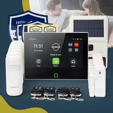 HOMSECUR Wireless WIFI 4G GSM LCD Home House 7" Alarm System+6*PIR+Door Sensor