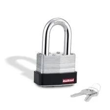 Kwikset Laminated Steel Padlock with Hardened Steel Shackle, 1-1/2 " Shackle 1