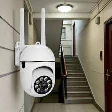 1080P Outdoor Security Camera Wired, 360 PTZ Wifi Plug-In Cameras for Home Secur