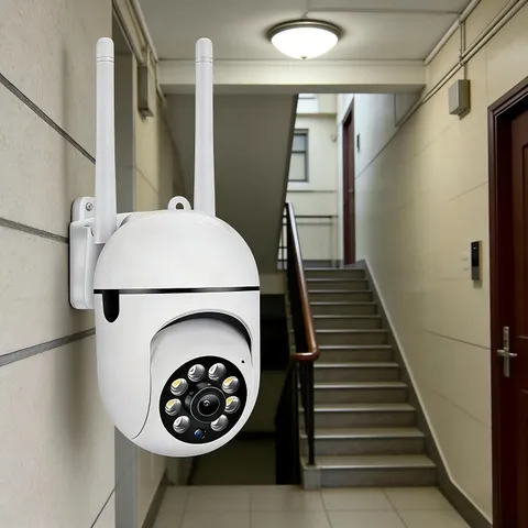 1080P Outdoor Security Camera Wired, 360 PTZ Wifi Plug-In Cameras for Home Secur