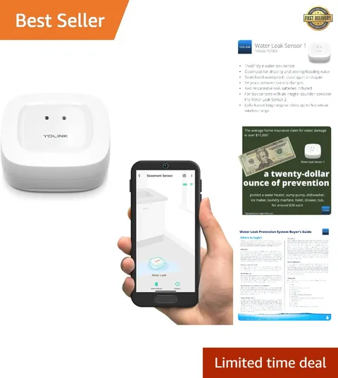 Water Leak Detector, 1/4 Mile World's Longest Range, Wireless Smart Water Lea...