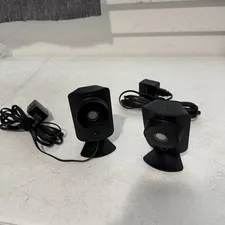 TWO (2X) SimpliSafe Indoor Cameras WiFi HD (SSCM1) + OEM AC Cables BLACK