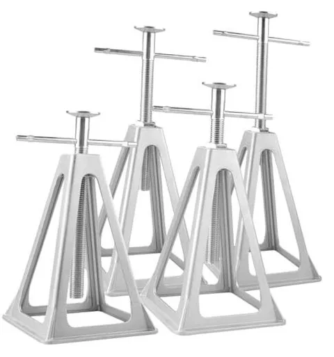  50999 RV Stabilizer Jacks 4 Pack - 6000 Lb Capacity Each - Heavy Duty Silver