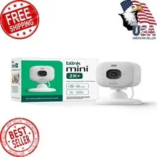 Blink Mini 2K+ Indoor Security Camera White 1 Camera