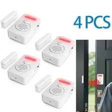 Refrigerator Alarm Alert Magnetic Sensor Wireless Door Window Voice Reminder × 4