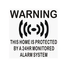 4 x HOME Protected-24hr Alarm System-Internal Stickers-Premises,Safety,Security