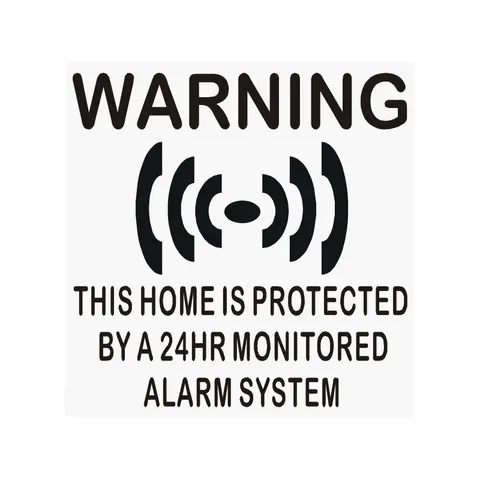 4 x HOME Protected-24hr Alarm System-Internal Stickers-Premises,Safety,Security
