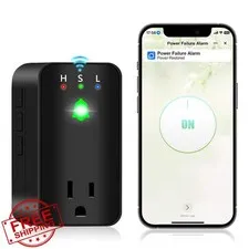 HIIXHC WiFi Power Outage Alarm Black