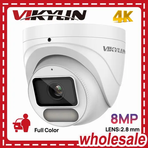 Vikylin 4K 8MP POE Camera Full Color IP Camera Onvif Outdoor Audio with AI-ISP