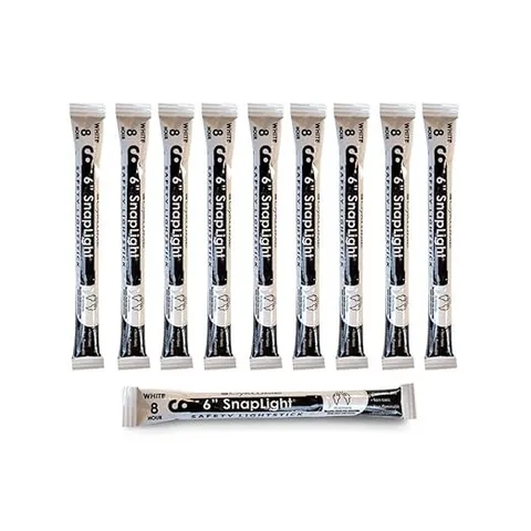 Barras Luz Quimica 6 in 8 Horas Emergencia Seguridad Pack 10