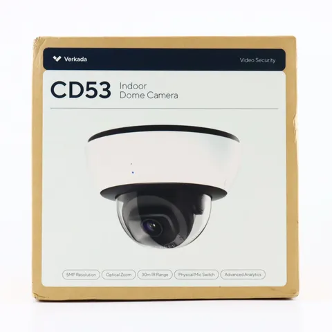 Verkada CD53 5MP 256GB Indoor Dome PoE Security Camera CD53-256-HW New/Unclaimed