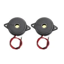 2Pcs DC 1-30V 12V 2-WIRED 85DB PASSIVE ELECTRONIC SOUND BLACK BUG ALARM