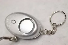 Personal Security Alarm Keychain with LED Lights Silver