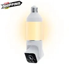 WYZE Bulb Cam - 2K HD Smart Light Security Camera with 1 PACK, White