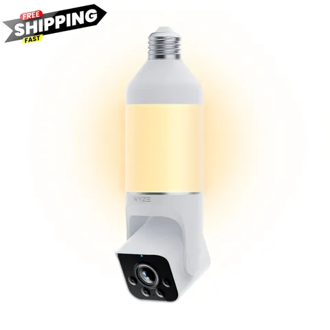 WYZE Bulb Cam - 2K HD Smart Light Security Camera with 1 PACK, White