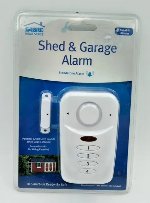 Sabre Shed & Garage Alarm with Exit/Entry Delays Standalone Alarm - Easy Install
