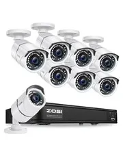 1080p H.265+ Security Camera System for Home, 5MP Lite 8 Channel CCTV DVR wit...