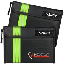 Reflective Strip Fireproof Bag 9.6 x 6.6"