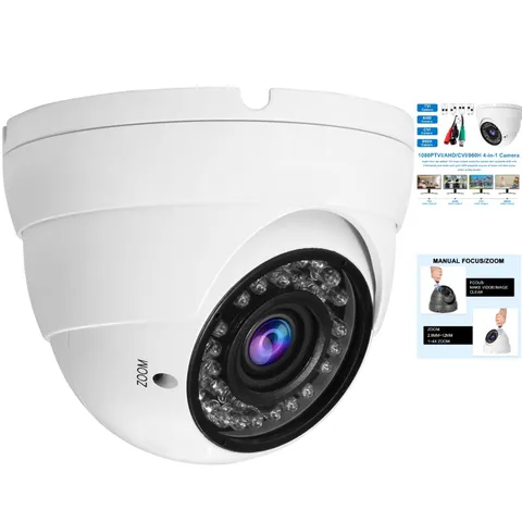 Rated 2MP CCTV Dome Camera with Adjustable Lens for Indoor & Outdoor Use