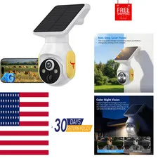 4G LTE Cellular Security Camera Wireless Outdoor, No Wi-Fi Solar Powered Camera