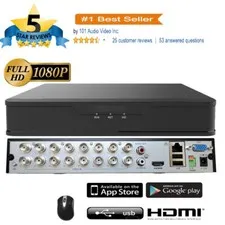 16CH Digital Video Recorder Security 1080P 5MP Analog IP Camera 4TB HDD(no PoE)