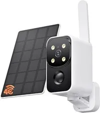 4G LTE Cellular Security Camera No Internet Needed, Solar No wifi Security Camer