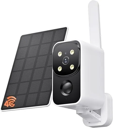 4G LTE Cellular Security Camera No Internet Needed, Solar No wifi Security Camer