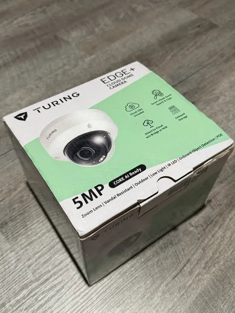 Turing EVC5ZD256-1Y 5MP EDGE+ Cloud Dome Camera 256GB PoE TV-CORE1Y Open Box