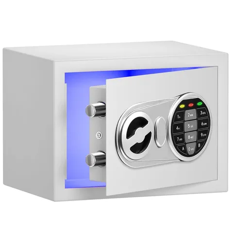 SamYerSafe Safe Box with Sensor Light, Security Safe with Digital Keypad Mone...