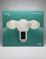 Ring Floodlight Cam Plus Wired 1080 HD Security Camera White New Sealed