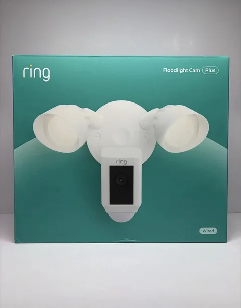Ring Floodlight Cam Plus Wired 1080 HD Security Camera White New Sealed