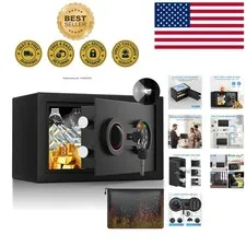 Durable Hidden Storage Safe: 6.69"H with Sensor Light & Mounting Options