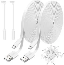 2 Pack 20FT Power Extension Cable Compatible with Wyze Cam V4,Wyze Cam V3,Wyze C