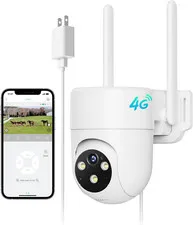 4G LTE Cellular Security Camera Wired, No Wifi Security Camera Outdoor Indoor, P
