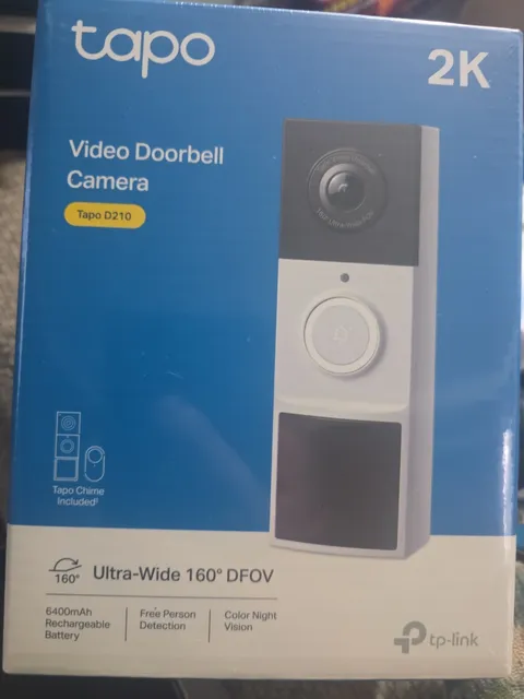 TP-Link Tapo Wireless Smart Video Doorbell Camera with Chime • 2K Resolution