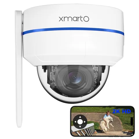 [AI Tracking Ceiling CAM 2K HD Metal PTZ Dome Wireless Security Camera with A...