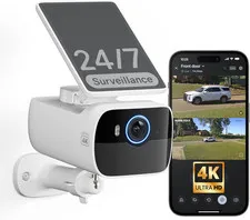 4K Security Camera Wireless Outdoor, Cameras for Home Security with Adjustable S