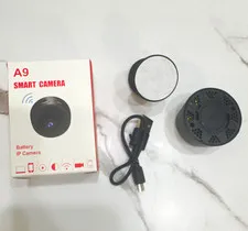 A9 Smart Camera HD IP Wi-Fi Indoor Black Battery/USB w/ USB Cable, Mount