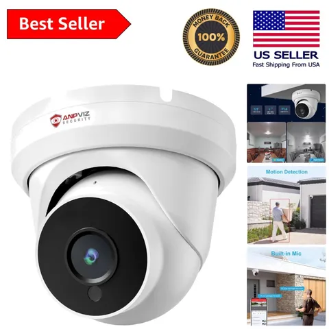4MP PoE  Security Camera - Waterproof, Night Vision, 110° Wide Angle Lens