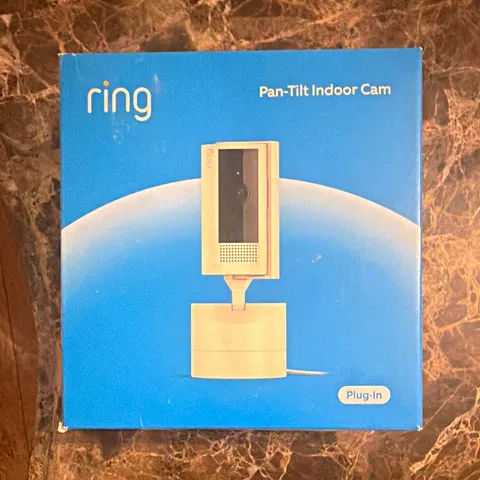 Ring Pan-Tilt Indoor Cam 1080p Wi-Fi Plug-In Indoor Security Camera White