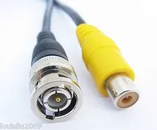 1pc 1M/3ft Coax Jumper Test Cable BNC Male to RCA Female Phono for CCTV Cameras