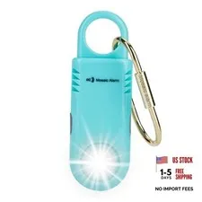 135dB Rechargeable Personal Safety Alarm Built-in Ultra-Bright Standalone Aqua