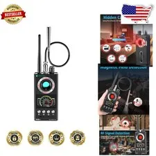 Portable Hidden Camera Detector Bug Finder Wireless Signal Finder Black