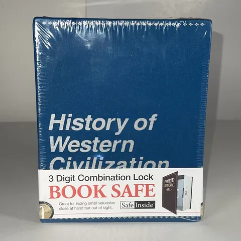 3 Digit Combination Lock Book Safe, History of Western Civilization New Sealed 