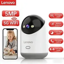 Lenovo 5MP 5G WiFi Camera Indoor Home Security IP Smart Baby Monitor Camera Colo
