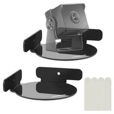 2 Pack Acrylic Mini Circular Corner Shelf Mount for Cameras, Baby Monitors, P...