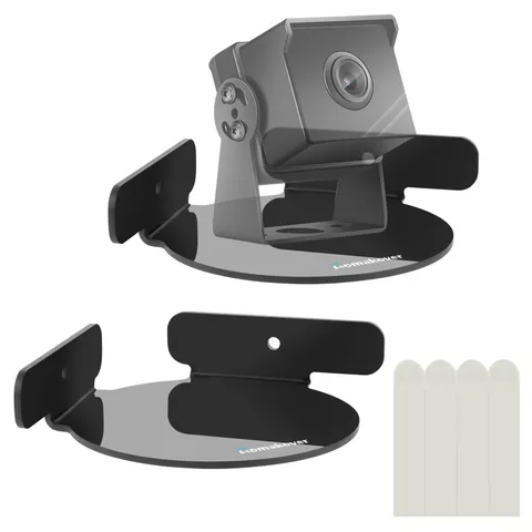 2 Pack Acrylic Mini Circular Corner Shelf Mount for Cameras, Baby Monitors, P...
